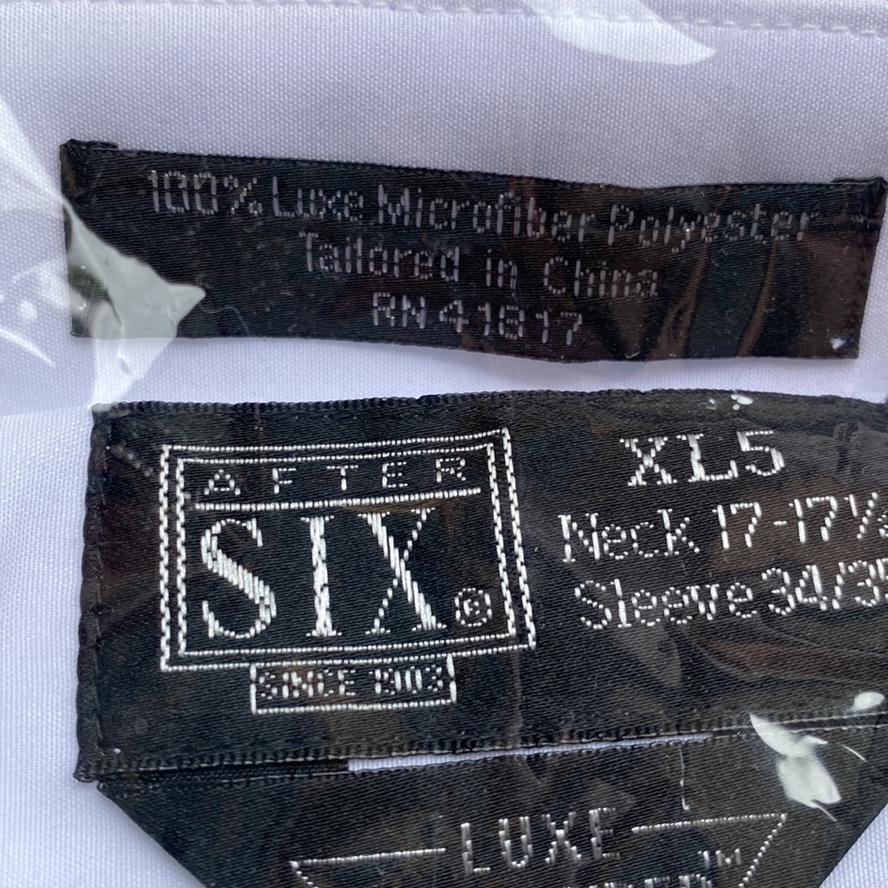 Brand new XL-5 After Six white tuxedo shirt - Picture 3 of 4